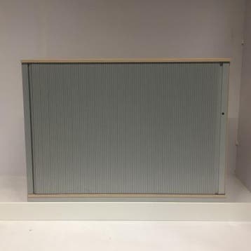 (MDK-106311) Steelcase roldeurkast houten romp, Huis en Inrichting, Kasten | Roldeurkasten en Archiefkasten, Ophalen of Verzenden