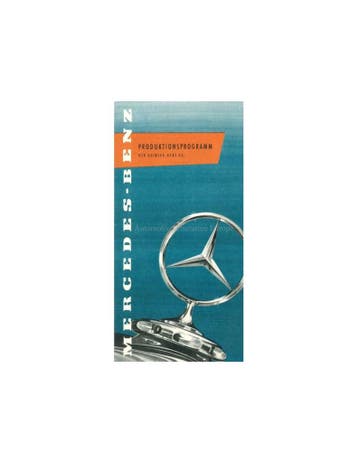 1957 MERCEDES BENZ PRODUKTIONSPROGRAMM BROCHURE DUITS, Nieuw, Author