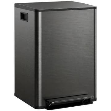 Vuilnisbak Met 2x30L Vakken, Soft-Close-deksel, Vingerafdruk, Verzenden, Nieuw