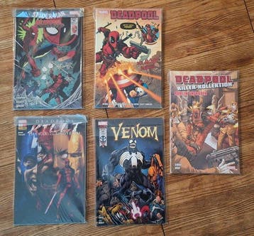 Deadpool, Venom, Spider-Man - Deadpool Sammlung - 5 Comic -, Nieuw