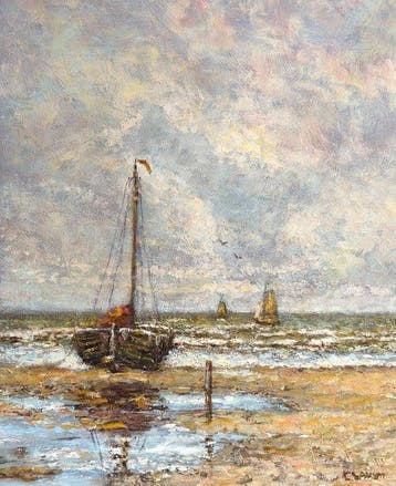Cornelis Wakum (1966) - Bomschuit op het strand