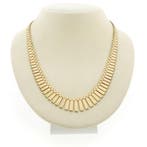 Gouden Cleopatra collier (Ketting), Sieraden, Tassen en Uiterlijk, Kettingen, Ophalen of Verzenden, Gebruikt, Overige kleuren