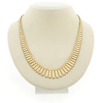 Gouden Cleopatra collier (Ketting), Ophalen of Verzenden, Gebruikt, Overige kleuren, Goud