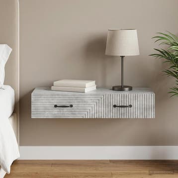 vidaXL Wandmontage Zijtafel 87,5 x 34,5 x 17 cm Bewerkt hout, Verzenden, Nieuw