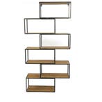 Zwart metalen Rek Zig-Zag Hoogstede | Hoogte 150 cm, Huis en Inrichting, Woonaccessoires | Wandplanken en Boekenplanken, Ophalen of Verzenden
