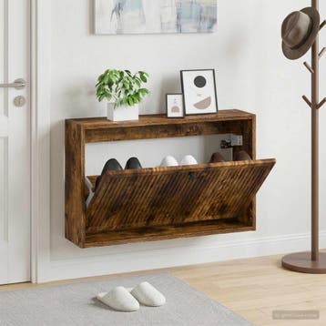 vidaXL Wandgemonteerde Schoenkast EDE 71 x 17 x 43 cm, Verzenden, Nieuw