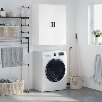 vidaXL Wandkast 69,5x34x90 cm wit, Verzenden, Nieuw, 50 tot 100 cm, Minder dan 100 cm