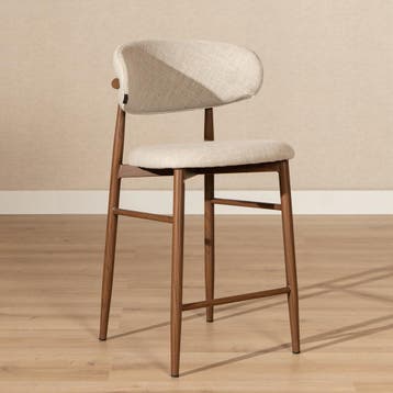 50% Korting: Barkruk Lara linnen taupe 70 cm, Huis en Inrichting, Ophalen, Zo goed als nieuw
