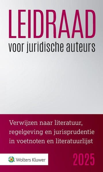 9789013178982 Leidraad voor juridische auteurs 2025, Verzenden, Zo goed als nieuw