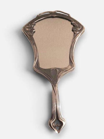 Orivit - Handspiegel - Zinklegering - Art Nouveau/Jugendstil