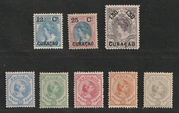Curaçao 1892/1902 - 2 complete series Wilhelmina - NVPH, Gestempeld