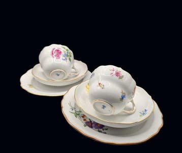 Meissen - Kop en schotel (2) - Porselein