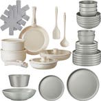 Keukenstartersset voor 6 personen met servies, pannen en mee, Nieuw