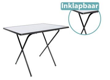 Hi Campingtafel - 80 x 60 x 64 cm - Klapbaar - Antraciet -, Verzenden, Nieuw