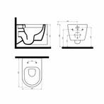 Wandcloset Alfa Matzwart Rimfree 36x52x30cm (Exclusief, Ophalen of Verzenden, Nieuw