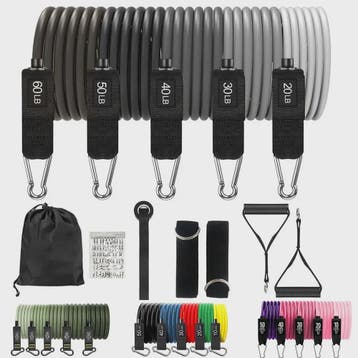 Professionele Weerstandsbanden Set (20-200 LBS) voor Krachtt, Verzenden, Nieuw