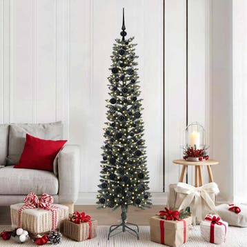 vidaXL Kunstkerstboom met 300 LED Groen 180 cm PVC en, Verzenden, Nieuw