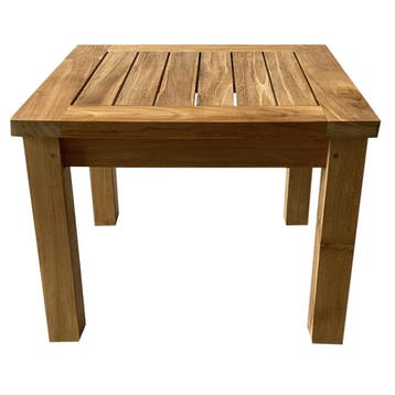 Mitzi bijzettafel 50x50xH40 cm teak, Tuin en Terras, Ophalen of Verzenden, Nieuw, Teakhout
