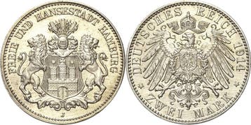 2 Mark 1914 Hamburg, Verzenden