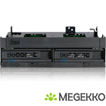 Icy Dock MB732SPO-B 2x2,5  SATA mobile rack+ Ultra Slim ODD, Computers en Software, Harde schijven, Verzenden, Nieuw, ICY BOX
