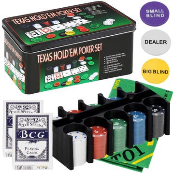 Pokerset - 200 Chips - Inclusief Opbergdoos - Poker, Ophalen of Verzenden