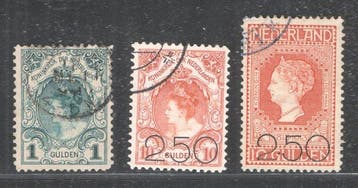 Nederland 1898/1920 - Wilhelmina - Kroningszegel /, Gestempeld