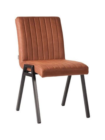 Stoel - Matty - Microvezel - Cognac - Stapelbaar - G-Line, Verzenden, Nieuw in verpakking