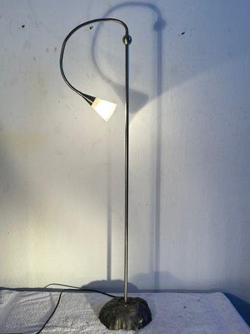 Tom Kater - Gebogen vloerlamp - Brons, Glas, Staal