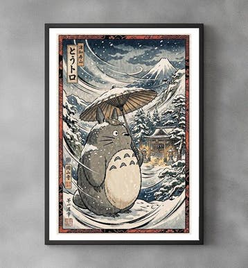 Sato Hageshi - Winter Tales - Totoro - Signed and Numeroted, Nieuw