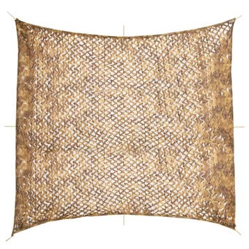 vidaXL Camouflagenet met opbergzak 416x402 cm zandkleurig, Verzenden, Nieuw