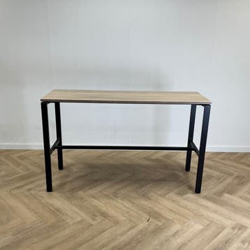 sta-tafel (hxbxd) 110x180x60 cm,  midden eiken - zwart, Ophalen of Verzenden, Gebruikt