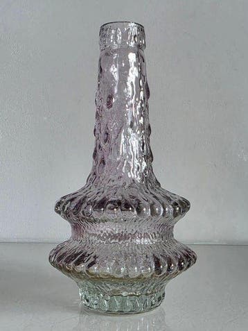 Iittala - Timo Sarpaneva - Vaas - IJsglas - Glas, Antiek en Kunst