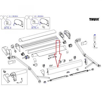 Thule Lead Rail 9200 4.50 Wit, Ophalen of Verzenden, Nieuw, Thule