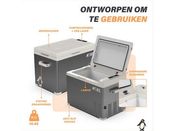 KOEL Crate 40 - Compressor Koelbox 12V 230V - Koelt tot, Verzenden, Zo goed als nieuw