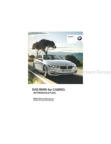 2016 BMW 4 SERIE CABRIO INSTRUCTIEBOEKJE DUITS