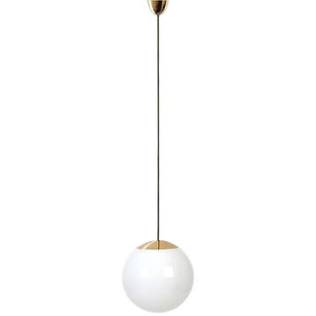 Tecnolumen Bauhaus Hanglamp Met Opalen Bal Hl 99 (brass, Ophalen of Verzenden, Gebruikt, Metaal