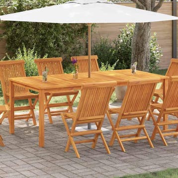 Buitentafel Acacia 200cm - Laatste Stuk! - 35% Korting, Ophalen of Verzenden, Zo goed als nieuw, Rechthoekig, Hout