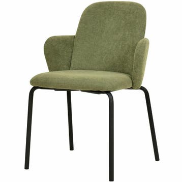 Stoel | PADDY | Stof/Metaal | Groen | Zwart Frame | Indoor |, Zakelijke goederen, Horeca | Keukenapparatuur, Verzenden, Nieuw in verpakking