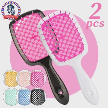 2-delige Haarborstel Set: Anti-statisch, Scalp Massage, Nat, Verzenden, Nieuw
