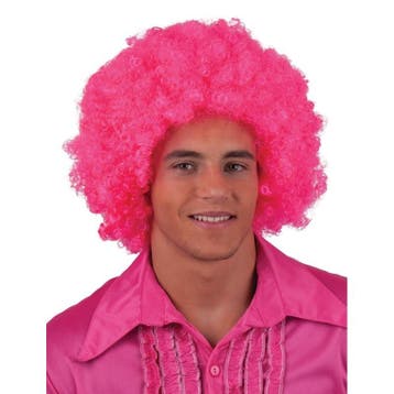 Roze afro pruik - Afropruiken, Ophalen of Verzenden, Nieuw