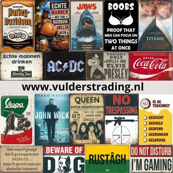 Metalen wandborden reclameborden cafe bar decoratie mancave, Metaal, Verzenden, Nieuw, Meerkleurig