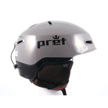 55 56 57 58 59 skihelm/snowboardhelm PRET EPIC, Grey/red, ve, Verzenden, Gebruikt