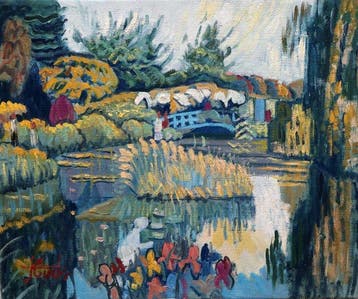 Jordi Curós Ventura (1930-2017) - Paisaje con puente