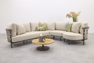 4 Seasons Ezra/Volta modulaire loungeset (4-delig) -, Tuin en Terras, Tuinsets en Loungesets, Verzenden, Nieuw, Rvs, Loungeset