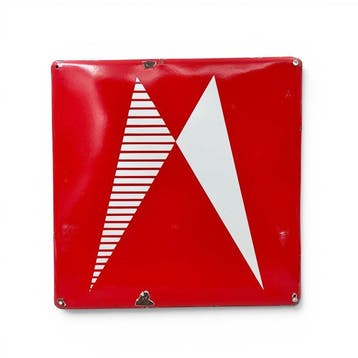 Japans emaille bord met gestileerd logo, Japan - Reclamebord