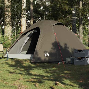 vidaXL Koepeltent 4-persoons waterdicht bruin, Verzenden, Nieuw, Tot en met 2