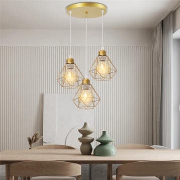 Industriële Hanglamp Diamant – Smeedijzer E27, Verzenden, Nieuw