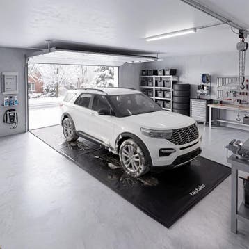 Garagevloermat, antislip, waterdicht, met schraper - zwart, Verzenden, Nieuw