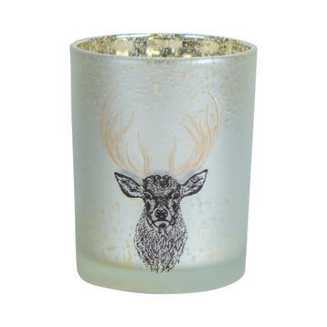 Theelichthouder hert gouden gewei medium 12cm, Huis en Inrichting, Verzenden, Nieuw
