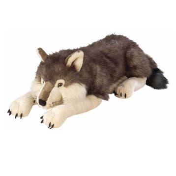 Wild Republic wolf knuffel - pluche - grijs - 76 cm, Verzenden, Nieuw